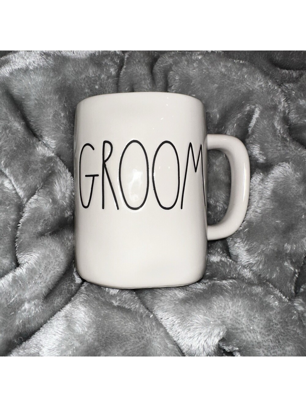 Rae Dunn “GROOM” Artisan Collection By Magenta Large Mug EUC